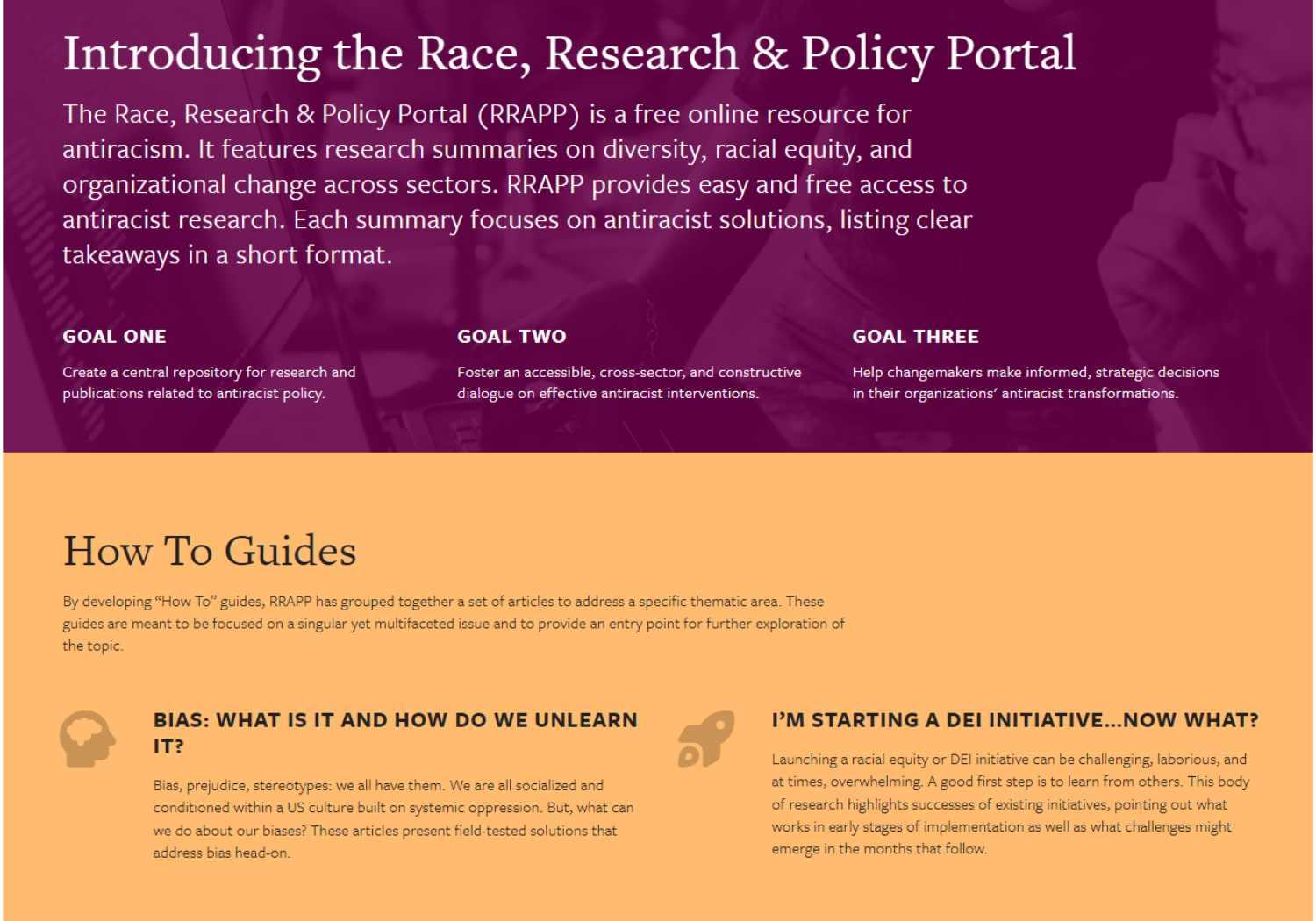 Introducing the Race, Research & Policy Portal