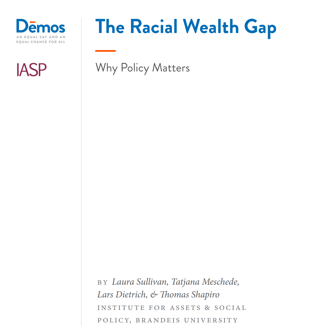 racial wealth gap report