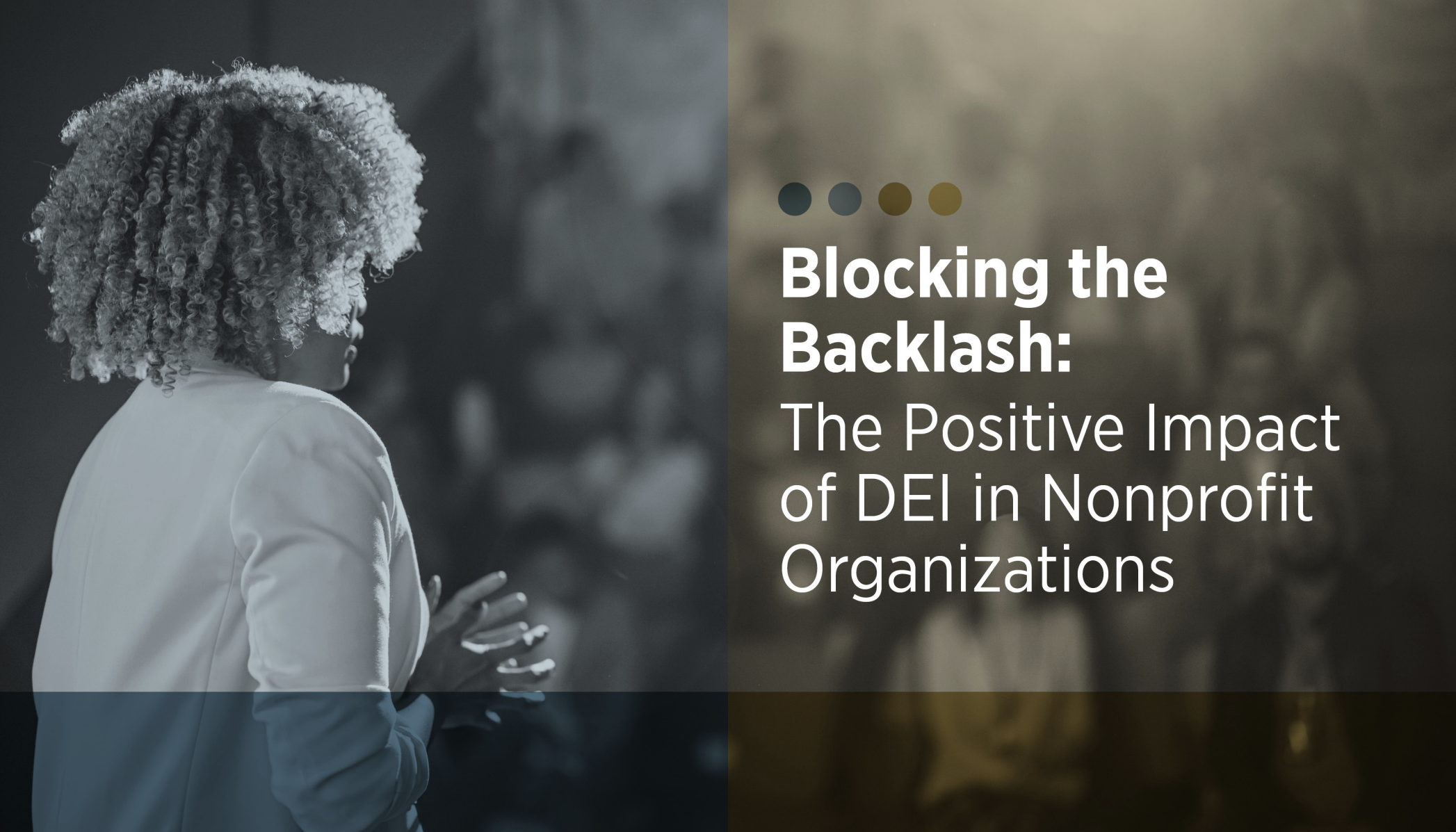 A person standing in front of a crowd