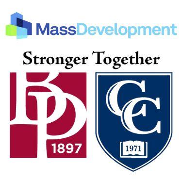 Bay Path University/Cambridge College and MassDevelopment logos